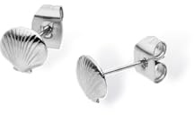 Purelei Muschel Ohrstecker für Damen, Ohrschmuck aus Edelstahl in Muschelform, kleine maritime Ohrringe für Sommer, Strand, Urlaub und Alltag, klassischer Damen Schmuck (Silver)