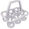 6 x Plastic Beer Garden Glass Collector Carrier Milk Bottle Holder Bottles Storage Saver Drinks Organizer Holding Container with Handle (Silver)