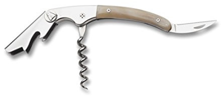 Claude Dozorme Laguiole Messer mit Horngriff, Flaschen√∂ffner, Kapselschneider, Konischer Kerzendocht, Einstellschl√ľssel