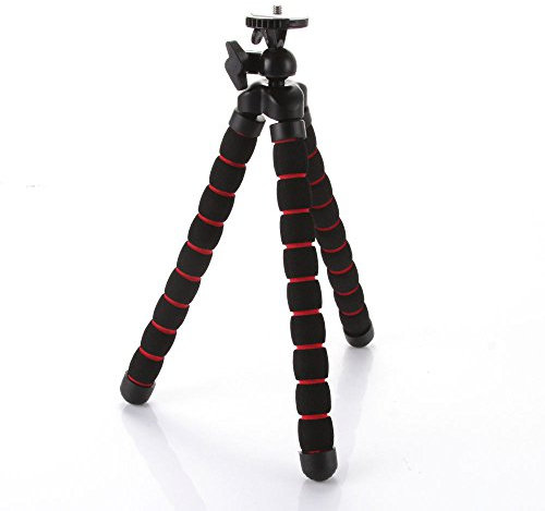 FocusFoto Octopus Flexibles tragbares Stativ Gorillapod 1/4 Zoll Schraube Montage für Kamera Digital DV Canon Nikon Sony Pentax Olympus Panasonic Gopro Action Kamera DSLR Medium Größe