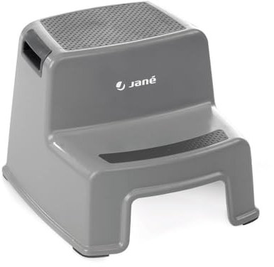 Jané Marchepied type tabouret à 2 marches avec poignées et base antidérapante, à partir de 3 ans, bain