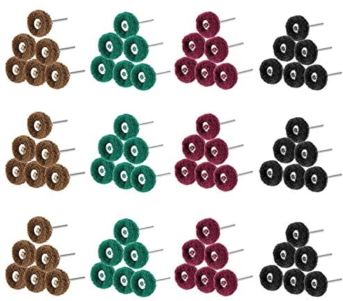 80 Stk 25 mm Schleifmittel Polierscheiben, Polierzubehör für Dremel Rotations werkzeuge Körnung 80/150/240/300 Für Dremel Rotary Werkzeuge （4 Körnungen）