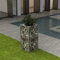 Ksodgun Gabion Planter, Gabion Pflanzgefäß mit Deckel Gartendekoration Gabion Wand verzinkter Stahl 50x50x100 cm
