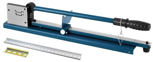 MXBAOHENG Manuelles DIN-Schienenschneider-Werkzeug, Doppelnut mit 50 cm Lineal zum Schneiden von Schlitz-Aluminium, Stahl-DIN-Schiene, 35 mm Breite, 7,5 mm Höhe