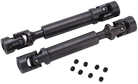 Dilwe RC Center Universal Antriebswelle,2Pcs Metall Längsantriebswelle für Absima Sherpa 1/10 RC Auto Upgrade Ersatzzubehör