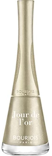 Bourjois Vernis à ongles 1 seconde, 40 Jour de l'Or, Pinceau panoramique anti-débordement, Galbe parfait instantanément, Application facile et rapide, Couleur intense