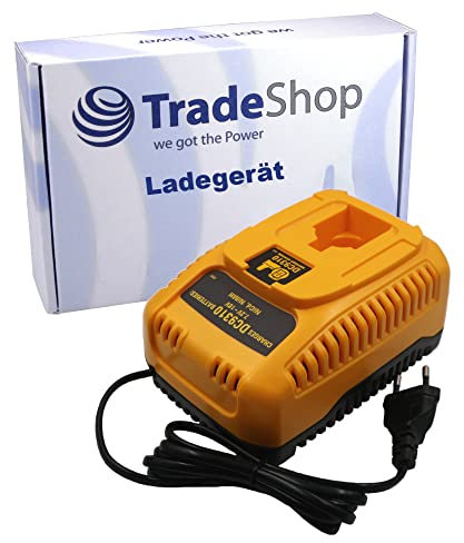 Trade-Shop Akku Ladegerät 7,2V-18V Ladestation Schnellladegerät kompatibel mit Dewalt DC9144 DC9180 DC9180C DC9182 DE9141 ersetzt DC9310
