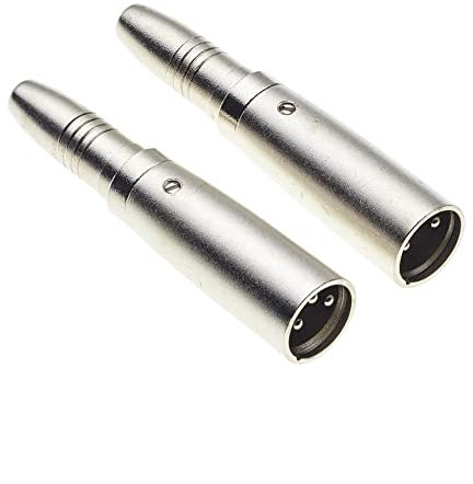 3-poliger XLR-Stecker auf 6,35mm (1/4) Mono-Klinkenbuchse Adapter, 2 Stück