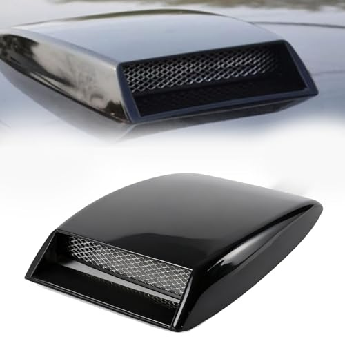 Coperchio di Sfiato del Cofano, Presa D'aria Decorativa Universale per Auto | Coperchio Adesivo per Sfiato del Cofano per la Maggior Parte delle Auto(Nero)