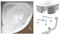 BADLAND Badewanne Original Weiß Acryl Wanne Eckbadewanne STANDARD 150x150 KOMPLETTSET SET mit Premium Styroporverkleidung + Füßen und Exklusive Chrom Automatik Ablaufgarnitur Made in EU 4in1