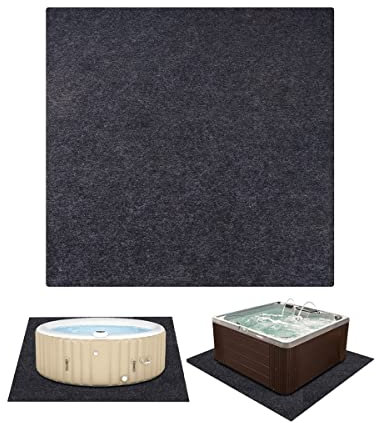Extra großes Whirlpool-Pad – aufblasbare Whirlpool-Matte für den Innen- und Außenbereich – Bodenmatte für unter dem aufblasbaren Whirlpool – saugfähiger Spa-Pool-Bodenboden-Schutzmatte