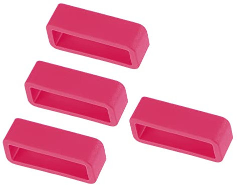 Kozelo 4pcs Montre Bracelet Boucle - 20 mm Largeur - Caoutchouc Montre Support - Rose Rouge, Silicone