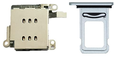 YESUN Dual SIM Card Reader Flex Cable with SIM Card Tray Holder Slot Adapter Replacement for iPhone XR (Silver)