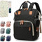 SHITIESHOU Wickeltasche, Rucksack, Babytasche, Mädchen, Jungen, Wickeltasche für Vater, Mutter, mit Pad, 16 Taschen, Schnullertasche, große Wickeltaschen, Uni für Reisen, Schwarz