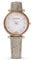 Swarovski Crystalline Wonder Uhr, Beige Damenuhr mit Edlem Zifferblatt mit Swarovski Kristallen und Verstellbarem Lederarmband