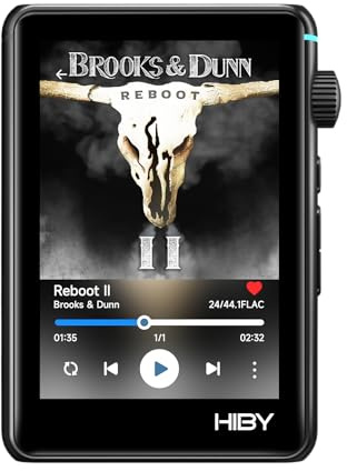 HiBy Hiby R3 II Lecteur de Musique Hi-Res, DAC Dual ES9219C, DSD256, MQA16X, écran 3,2 (Noir)