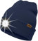 ATNKE LED Beleuchtete Mütze mit Licht,Wiederaufladbare USB 4 LED Beleuchtete Laufmütze Extrem Heller Lampe Winter Warme Stricken Mütze Technik Geschenke für Herren und Damen/Light Navy Blue
