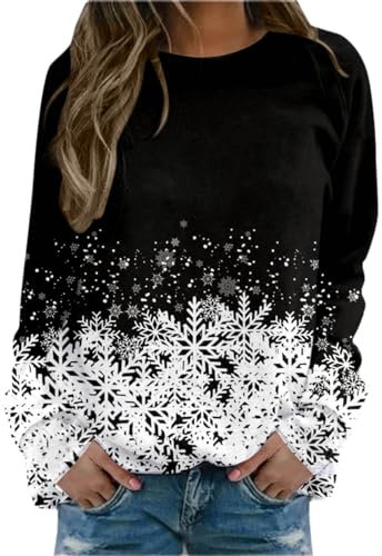 HHOP Weihnachten Kleidung Damen Halloween Sweater Damen Cap Damen Oversize Pullover Damen y2k Oberteile Sweatshirt Oversize Damen Pullover Damen Oversize Pullover pink