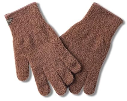 Anti-Rutsch Vintage Schwarze Nerz gestrickte Vollfingerhandschuhe Winter Warm Wear Reithandschuhe Herren 1 Paar Kaffeefarbe/Schwarz Gutes Geschenk