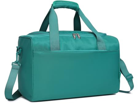 KONO Ryanair Handgepäck 40x20x25 Handgepäck Tasche für Flugzeug Reisetasche Gepäck Weekender Große Maximal Handgepäck für Herren und Damen mit Schultergurt (Grün Türkis)