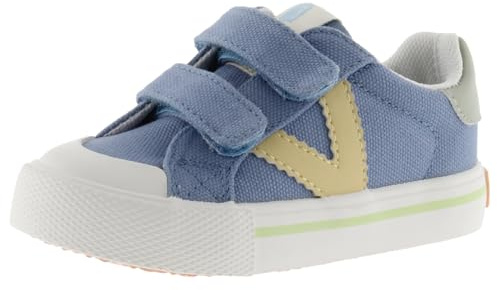 victoria Unisex Sneaker Tribu Canvas & Doppel-Klettverschluss 1065189 für Kinder Jeans 33