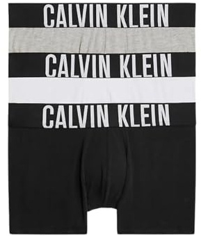 Calvin Klein Herren 3PK MPI Trunk, Schwarz, Grau meliert, Weiß, XL