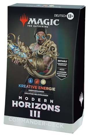 Magic: The Gathering Modern Horizons 3 Commander-Deck – Kreative Energie (Deck mit 100 Karten, Sammler-Booster-Probepackung mit 2 Karten + Zubehör) (deutsche Version)