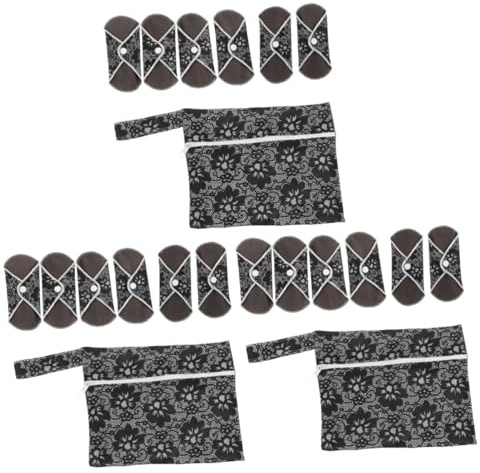 Beavorty 18pcs Practical Menstrual Pad Washable Panty Liners for Women Sanitary Pad for Period Maternity Underwear Odor Neutralizing for Day Comfort