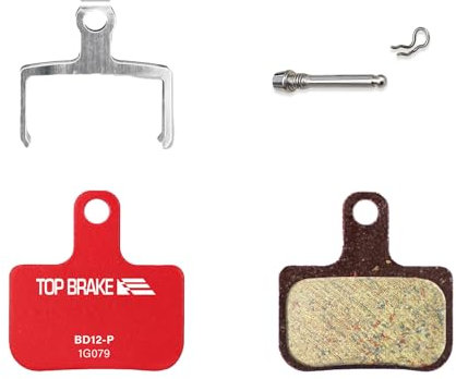 TOP BRAKE Scheibenbremsbeläge für Fahrräder, kompatibel mit SRAM Level T, TL, Ultimate/Force eTap AXS/Red eTap AXS (Gen.2)|Gravel, Cross-Country|Keramikmischung, Rot(PIN enthalten)