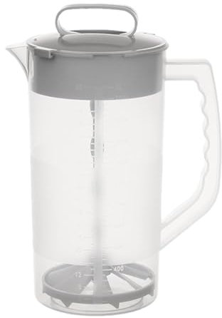 Jarra mezcladora de zumo – Jarra de mezcla a prueba de fugas de 2000 ml, jarra de agua para nevera, jarra de té con boquilla ancha, jarra para bebidas, limonada, jugo, 7.6 x 10.8 pulgadas