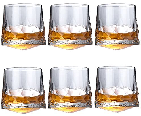 Bicchiere Di Vetro Del Bicchiere Di Vino Set Di 6 Bicchieri Di Vetro Rotanti Della Bevanda Della Birra Del Whidel Vino 9Oz