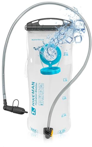 HIKEMAN Outdoor Trinkblase Wasserblase Trinkbeutel - 2L Wasserbeutel für Rucksack,Hydration Bladder für Outdoor,Wandern,Camping,Bergsteigen,Laufen,Radfahren