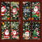 Fensterbilder Weihnachten,Selbstklebend Weihnachten Fensterbilder,DIY Weihnachten Fenstersticker, Doppelseitige Wiederverwendbare Statisch Haftende PVC Aufkleber, Weihnachten Dekoration 7 Blätter