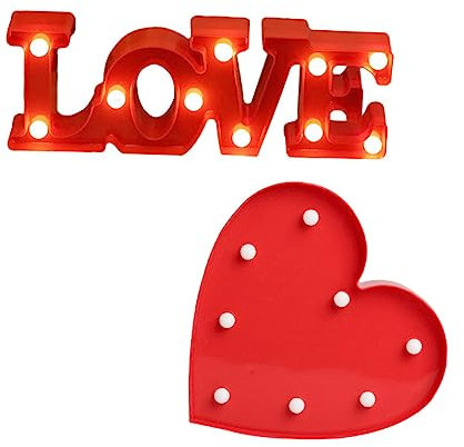 HOMSFOU 2stücke Herzlampen Für Romantische Dekoration Partylicht Für Hochzeiten Geburtstage Und Festlichkeiten Ohne Batterie