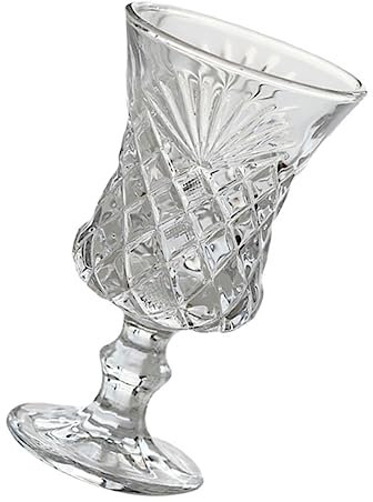 Ciieeo Vintage Embossed Glass Sherry Glass Aerating Wine Decorative Retro Cup Relief Cup Decorative Wine Household