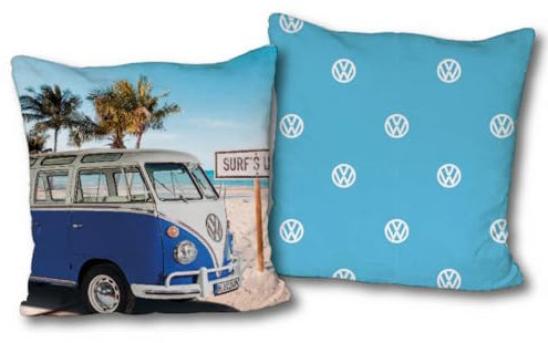 SkyBrands Volkswagen Dekokissen VW Bulli 40x40 cm Zierkissen T1 Van Oldtimer Bus Camper
