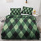 Kariert Deko - Winter Bettwäsche 200x200 Kariert, Weihnachts Grüne Plaid Bettbezug 3teilig mit 2 Kissenbezug 80x80, Weiche Mikrofaser Winterbettwäsche mit Reißverschluss Z*&35
