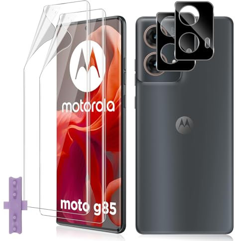Vanrain Idrogel Pellicola per Motorola Moto G85 5G, 2+2 Pezzi TPU Schermo Pellicol e Pellicola Fotocamera Vetro Temperato, Trasparente HD Anti Graffio