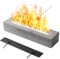 KISKVV - Chimenea de Mesa de bioetanol para Exteriores e Interiores, hormigón con Ayuda para extinguir para balcón, jardín, Mesa de Comedor, decoración