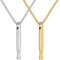 Watlikeup 2PCS Anxiety Necklace Breathing,Gold and Silver Mindful Breathing Necklace,Stress Relief Mindful Tool for Men and Women,for Anxiety Relief,Meditation,Gift,Calm(Gold,Silver)