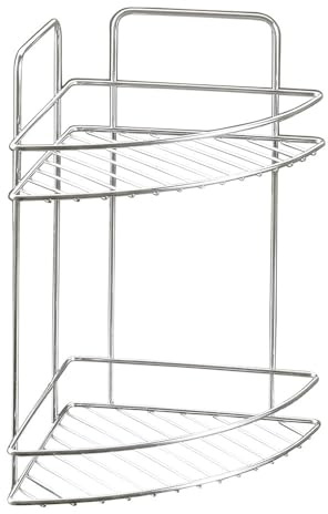 Metaltex REFLEX LUXY Eckregal für Badezimmer, 2 Ebenen, Chrometherm ECO-Finish, verchromt.