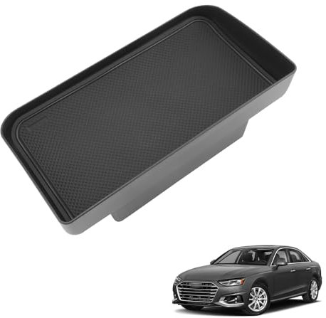 Coleya Mittelkonsole Aufbewahrungsbox Kompatibel mit Audi A4 Audi A5 2020-2024, Audi A4 Audi A5 Zubehör Instrumententafel Handschuhfach, A4 A5 Organizer Mit Rutschfestermatte Schwarz