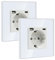 BSEED Schuko Steckdose mit USB (Max. 2.1A) und Type C,Weiß Unterputz Steckdose USB,Schutzkontakt-Steckdose Ladegerät für Handys, Laptops etc(1 Fach-2Pack)