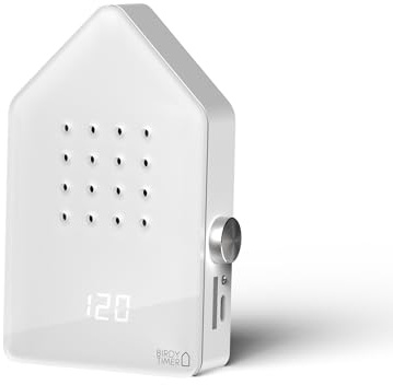RELAXOUND Birdytimer White – Digitaler Timer mit natürlichem Vogelgezwitscher zur sanften Erinnerung (Weiß) Kochen, Sport, Yoga, Meditation, Lernen - Keine Batterien Erforderlich
