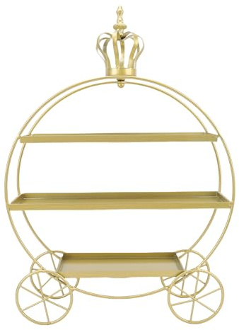 Tyenaza 3-stufiger Cupcake-Ständer, abgestuftes Serviertablett für Cupcakes, Donuts, Früchte, Teepartys, Geburtstage, Jäten (Gold)