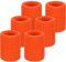 WILLBOND Schweißbänder fürs Handgelenk, Sport-Schweißbänder für Wettkämpfe, schweißabsorbierend, für Basketball, Tennis, Fußball, Laufen und Arbeit, Orange, 6 Stück