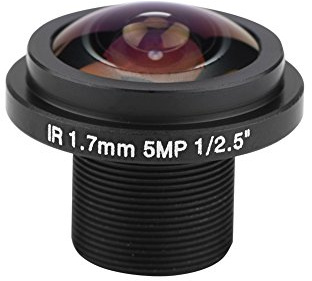 fosa Mini HD 5MP Fisheye Security Camera Lens with 1.7mm Focal Length, 185°Wide Angle CCTV Lens for Fisheye Security Cam