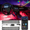 Govee RGB Car LED Strip Light, 2-Line Design Waterproof 4pcs 22cm, APP Control Interior Lighting Kit, Music Sync, DIY Mode, Under Dash with Charger