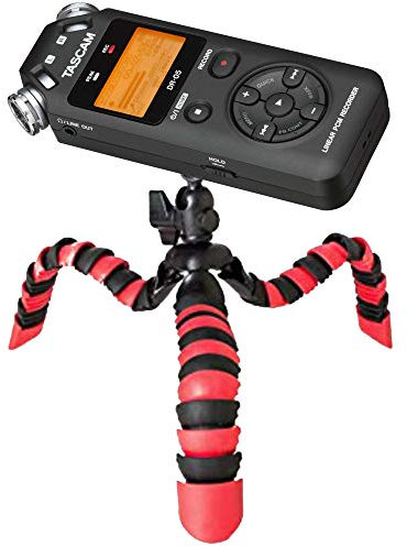 TronicXL Profi TRIPOD 1 Flexibles Stativ Diktiergerät Audiorekorder Aufnahmegerät 1/4 Zoll zb kompatibel für Roland Philips Tascam Sony Olympus Zoom H4n Pro H5 H6 mobile Recorder H2n Halterung
