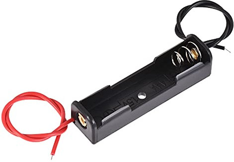 sourcing map 10 Stücke Batteriehalter, 1.5V Kunststoff Akkufach Aufbewahrungsbox mit Kabel für AAA Batterie